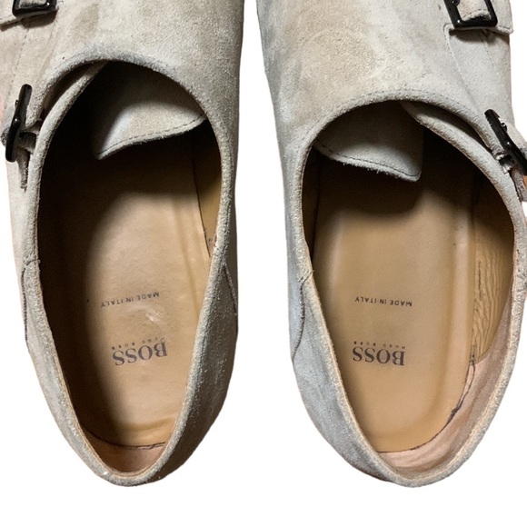 Hugo Boss Double Monk Strap Oxford Tan Suede Mens Oxfords Size 8 main image 6